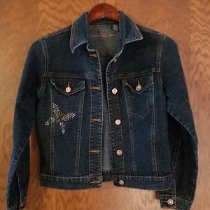 Girls Jean Jacket with Glam Details